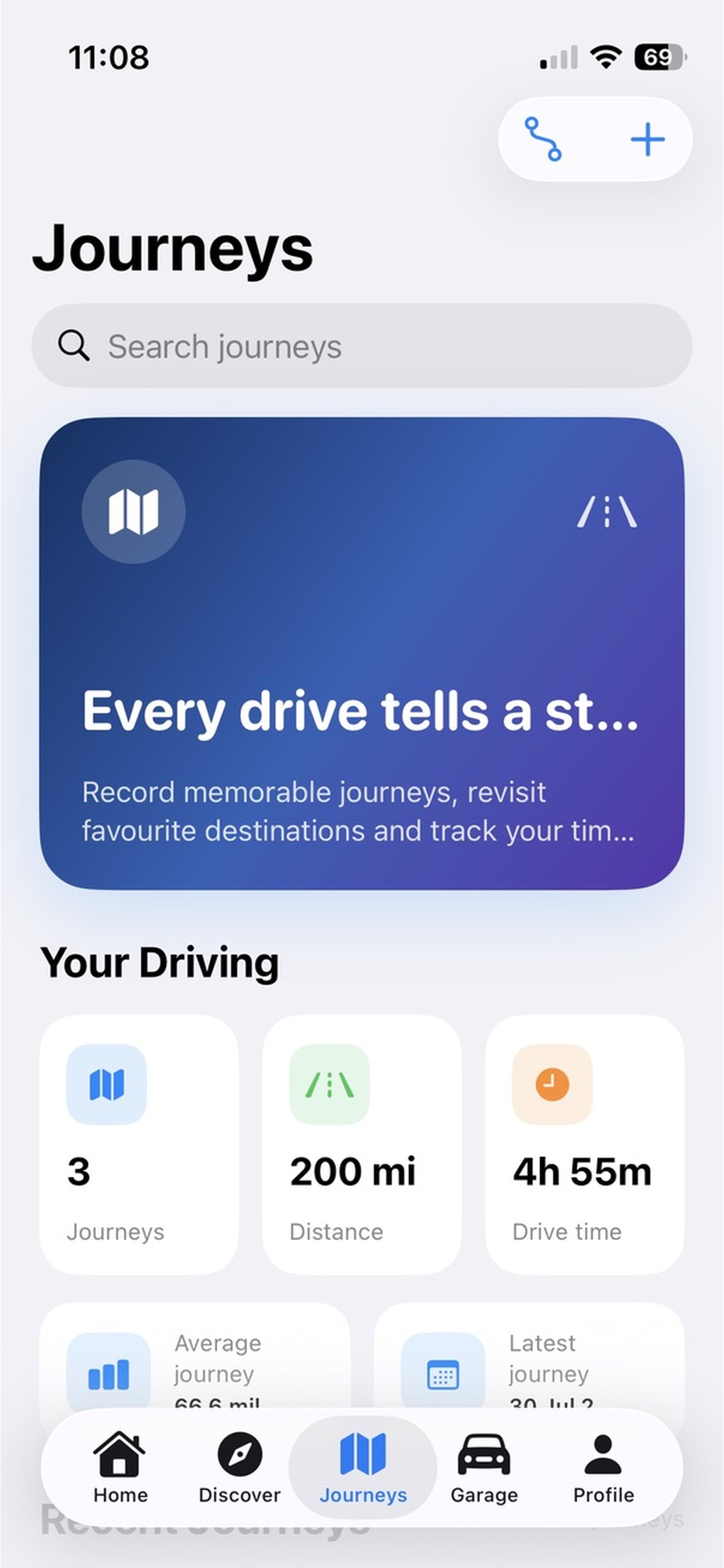 Toomzi Journeys screen
